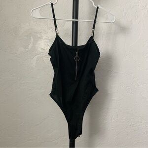 Urban Outfitters Black Tank Top with Zipper Detail